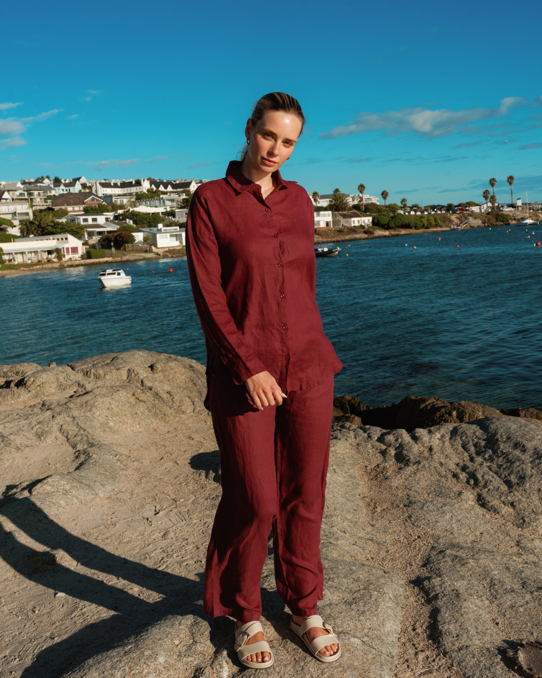 Women's Shirt in Linen Fabric