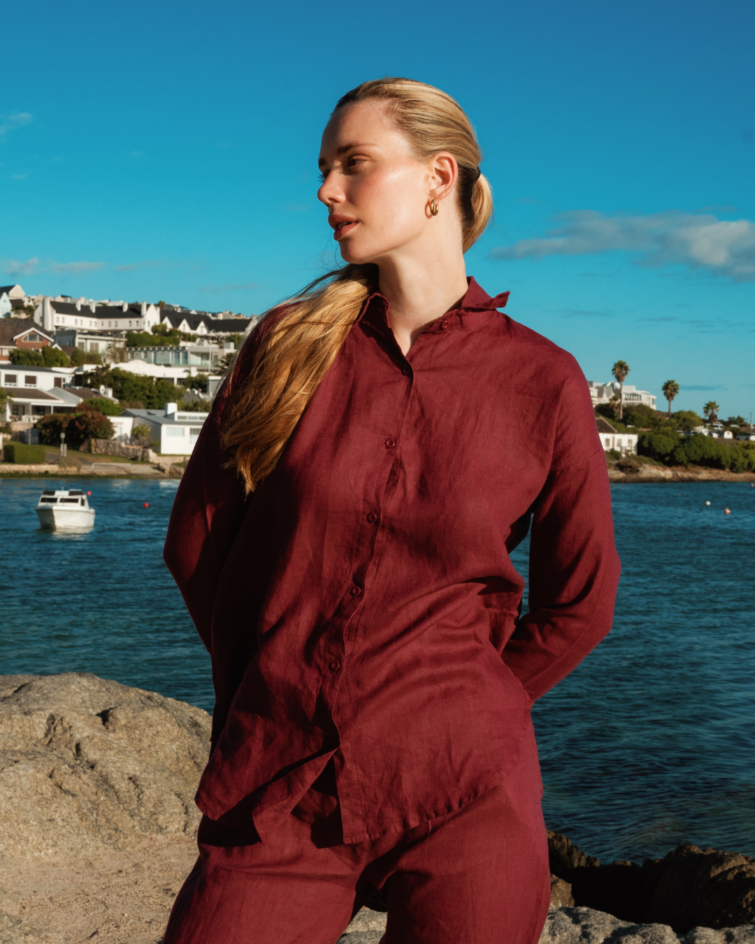 Women's Shirt in Linen Fabric