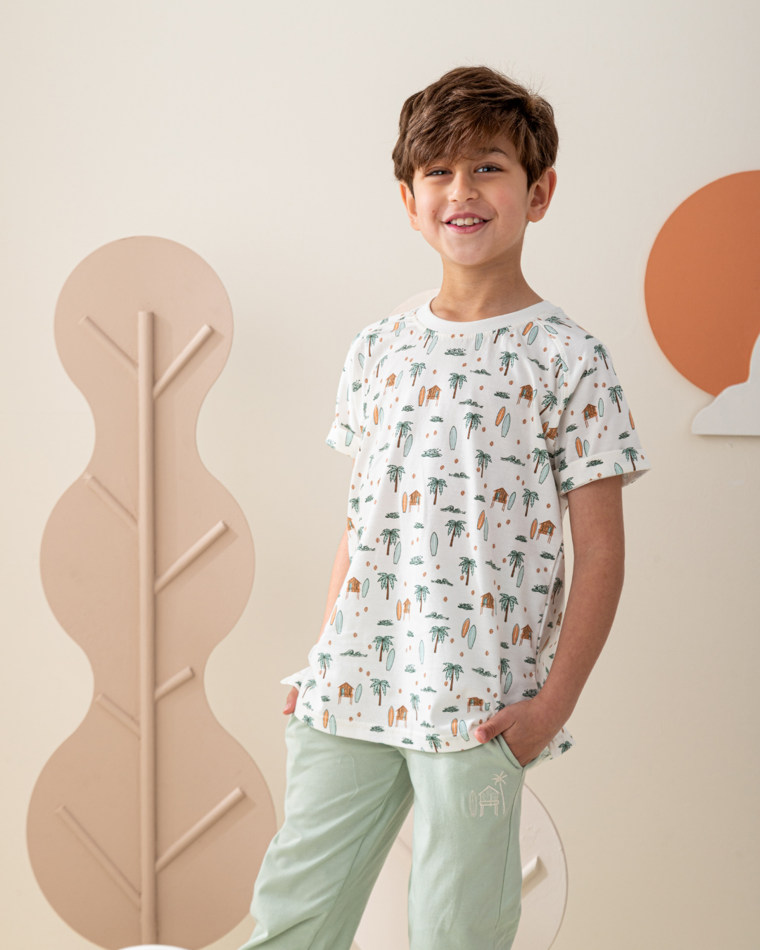 بيجاما نص كم و بنطلون جيرسى الجزيره