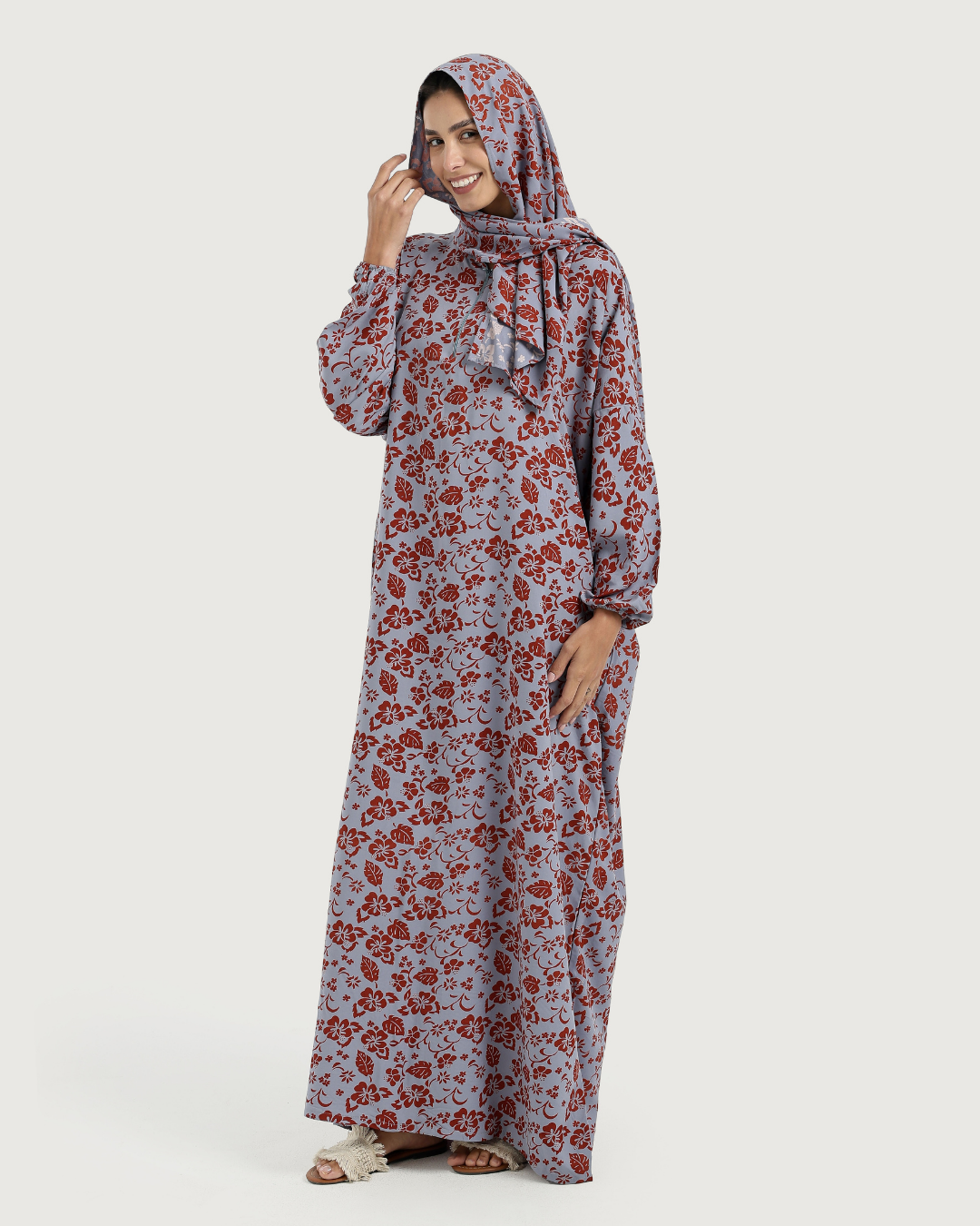 Printed Viscose Abaya 12