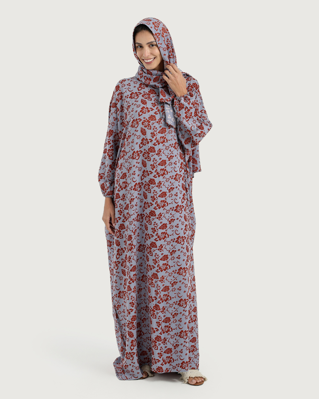 Printed Viscose Abaya 12