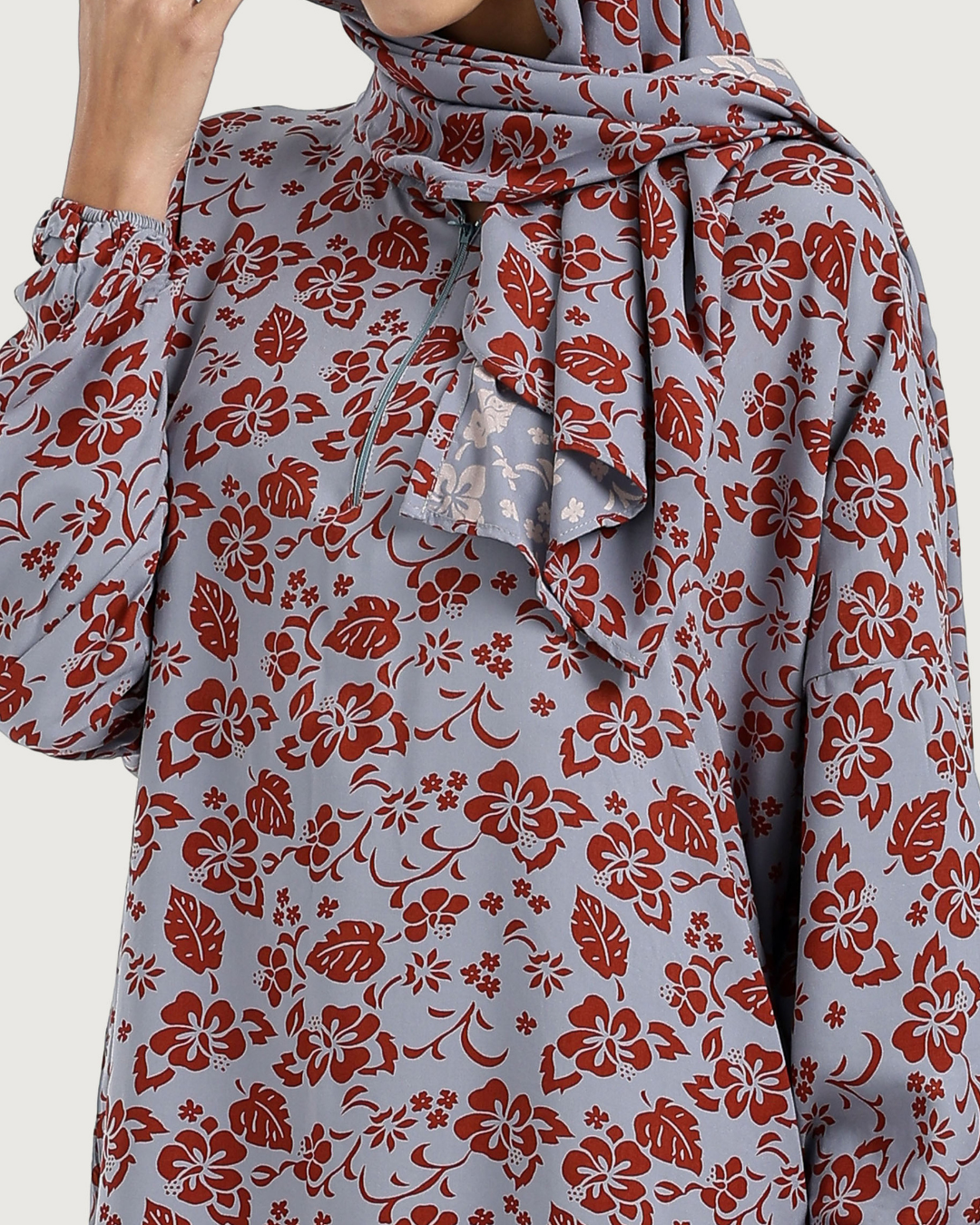 Printed Viscose Abaya 12
