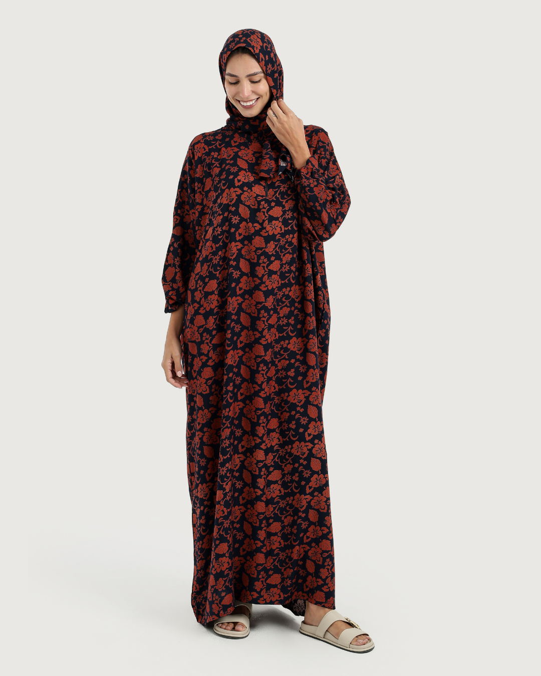 Printed Viscose Abaya 12