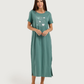 Long Women's Nightshirt with Chest Print