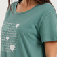 Long Women's Nightshirt with Chest Print