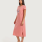 Chemise of a long female neck imprimé fleur on the poitrine