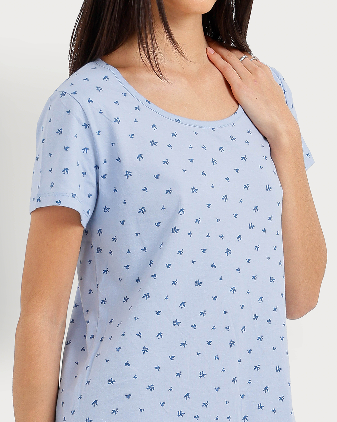 Women's Printed Short Nightshirt