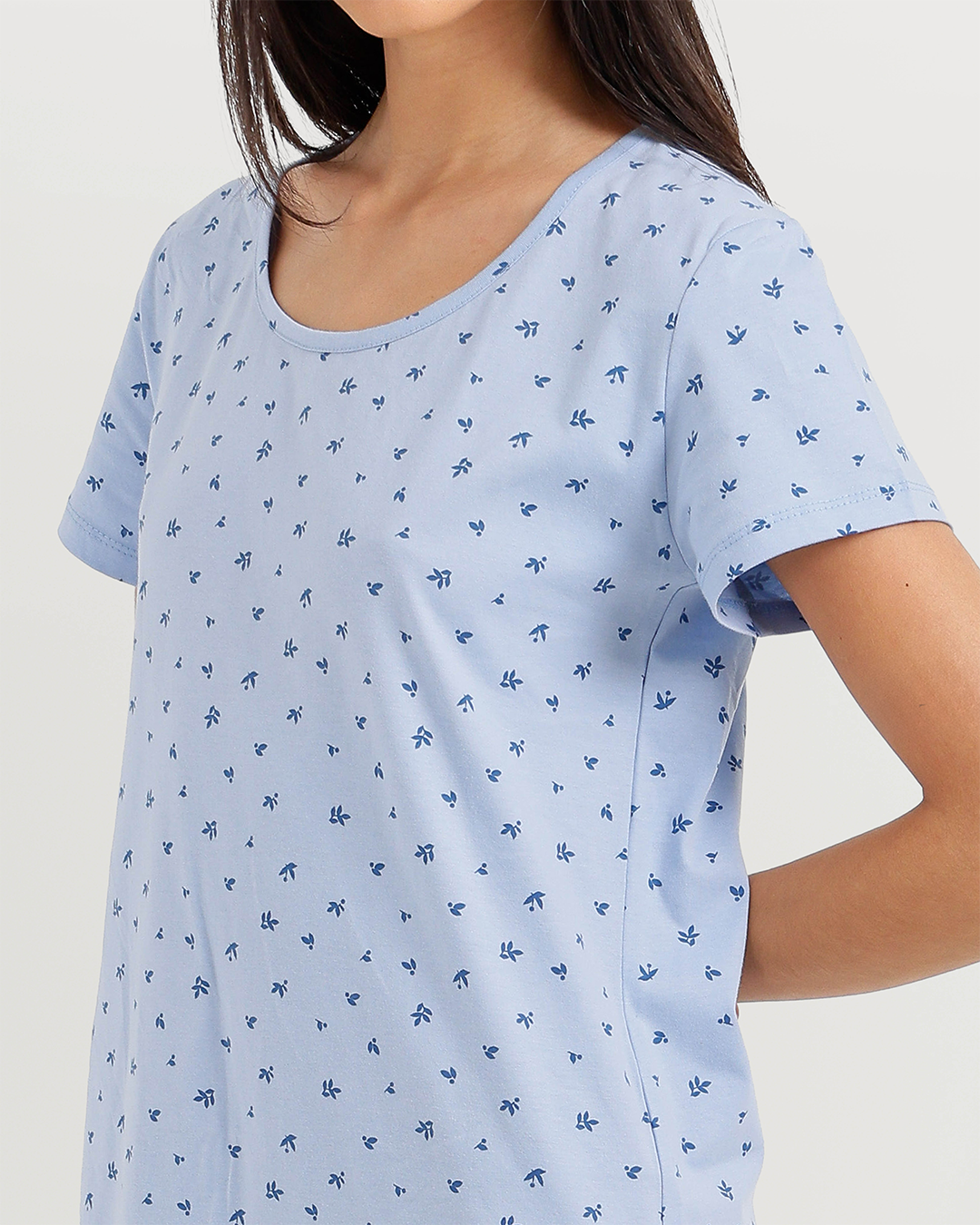 Women's Printed Short Nightshirt
