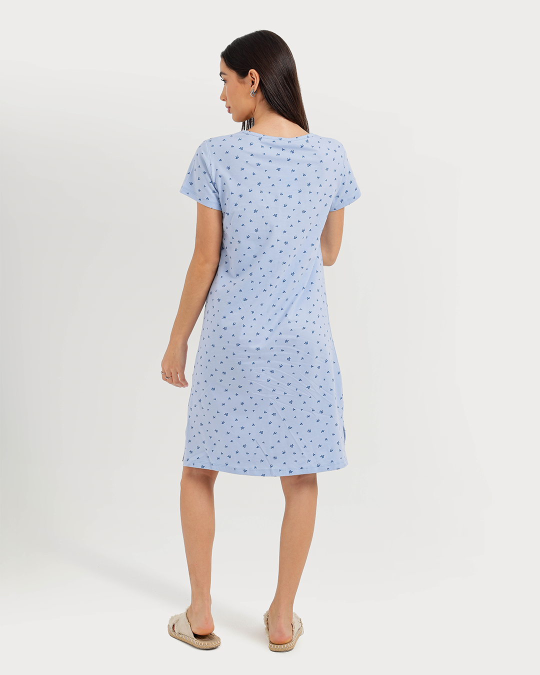 Women's Printed Short Nightshirt