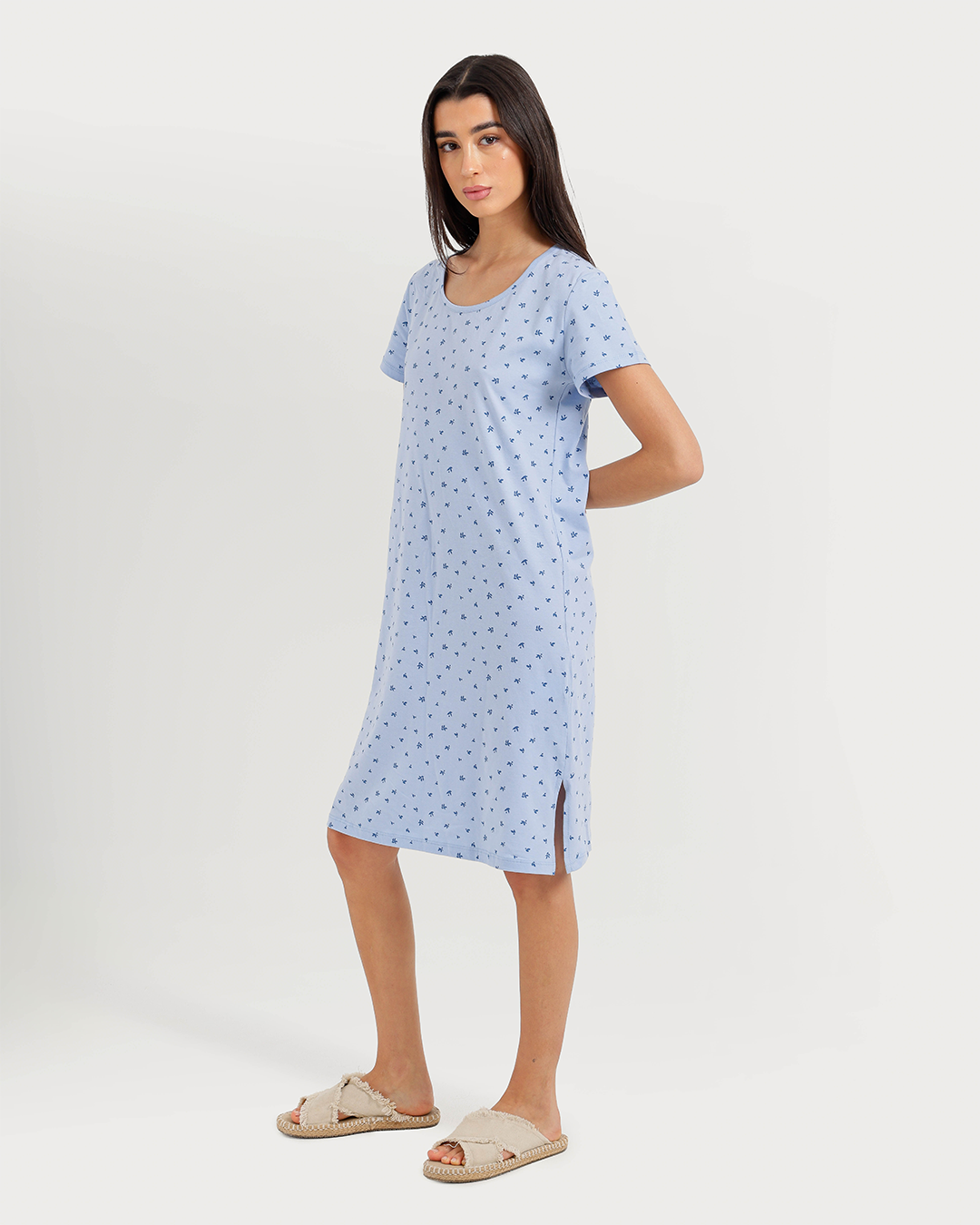 Women's Printed Short Nightshirt