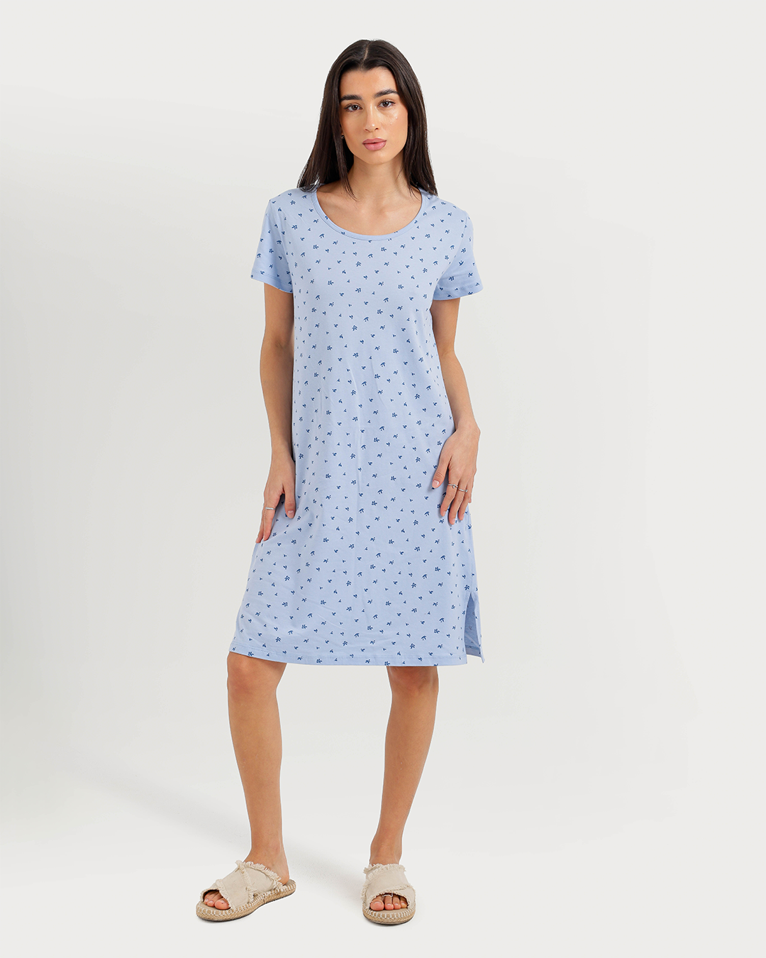 Women's Printed Short Nightshirt