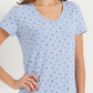 Women's Printed Long Nightshirt