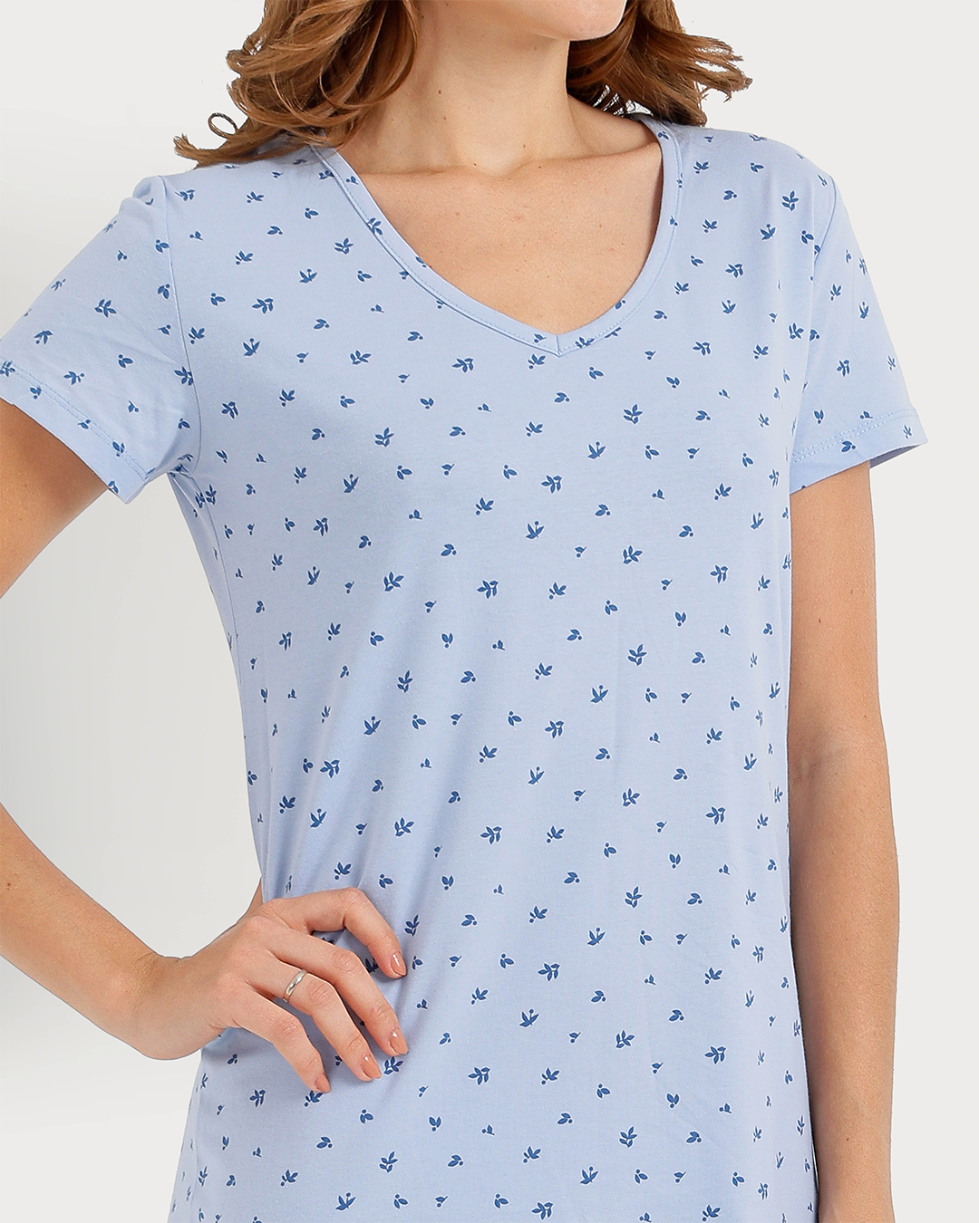 Women's Printed Long Nightshirt