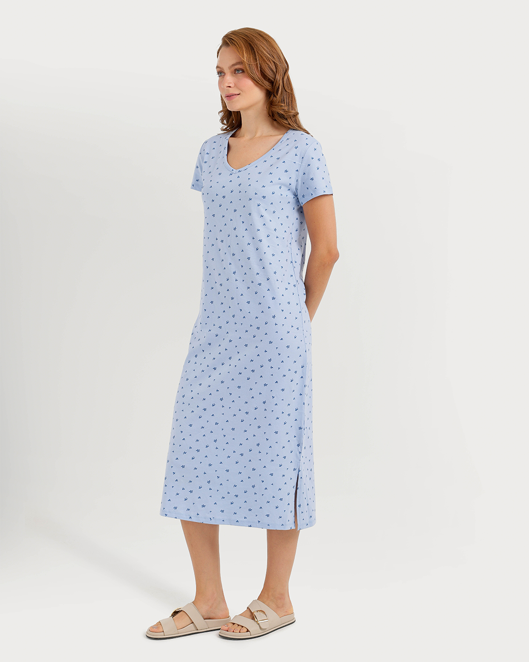 Women's Printed Long Nightshirt