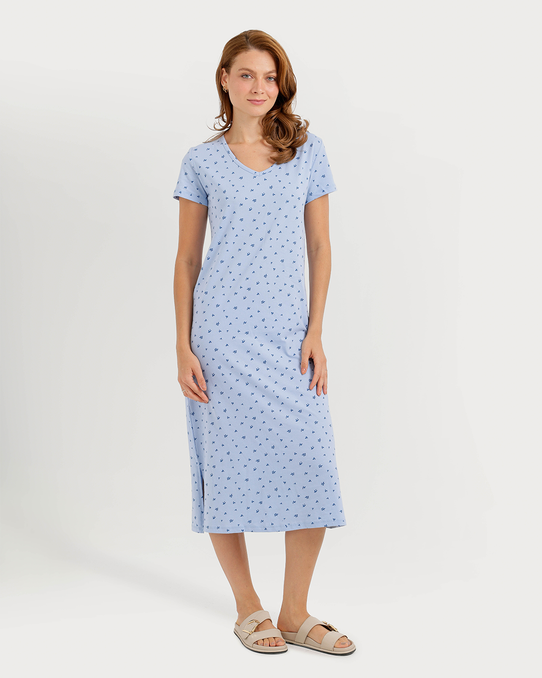 Women's Printed Long Nightshirt