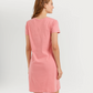 Women's Short Nightshirt with Flower Print on Chest