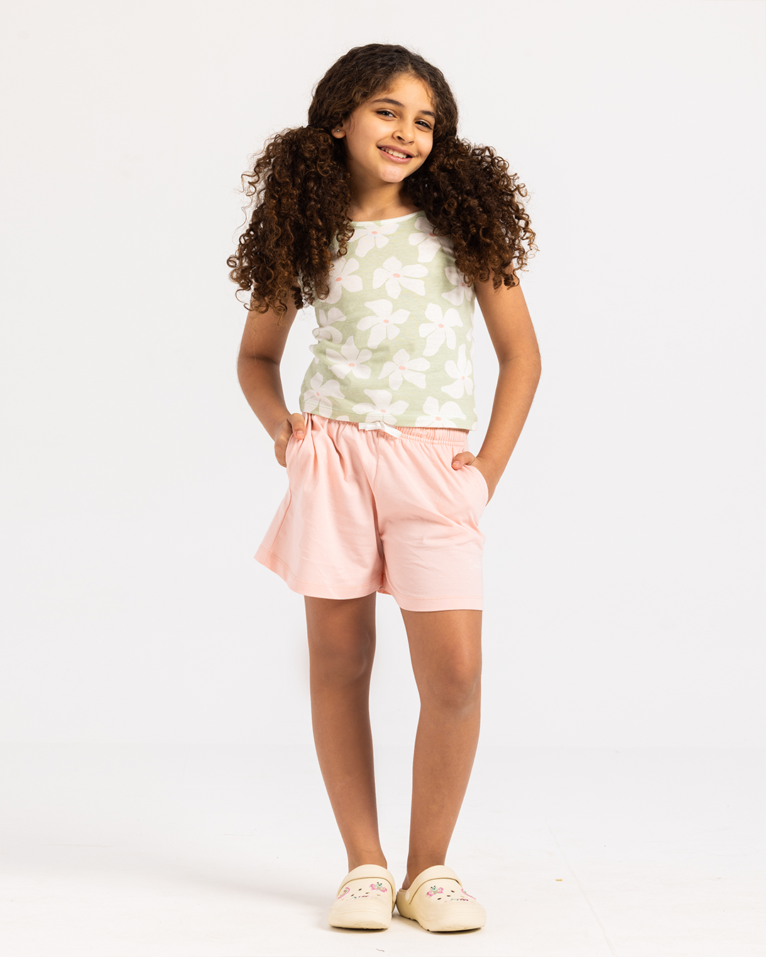 Big Flowers Girls Pajama in Candy Colors