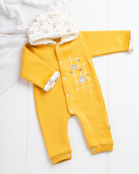 Baby Animal Jumpsuit for boys with a printed cabochon