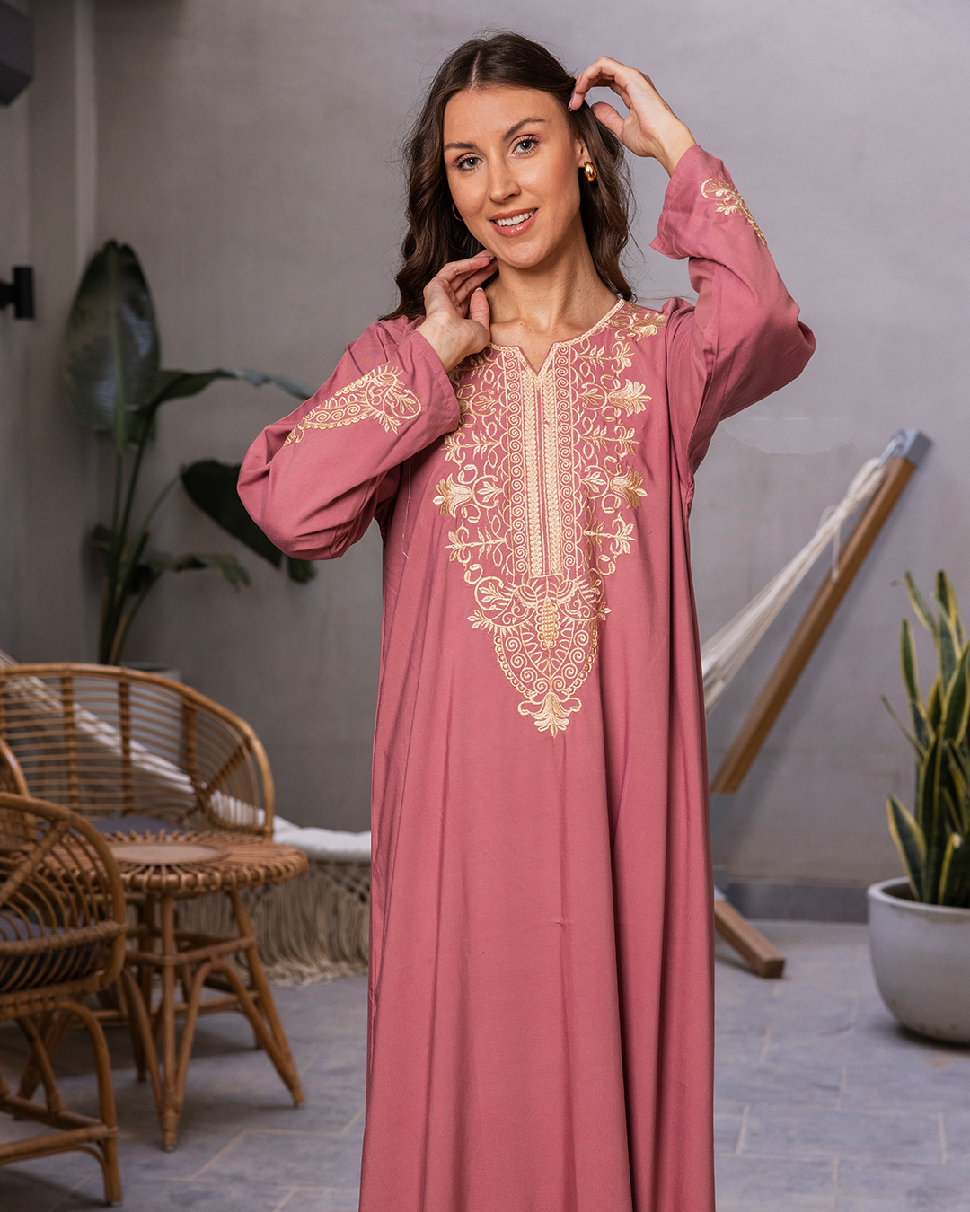 2 plain embroidered dacron shirt with sleeves