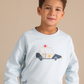 Crew-neck pajamas with car print