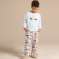 Crew-neck pajamas with car print