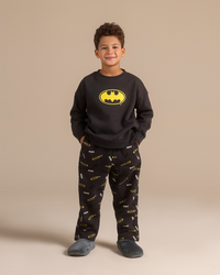 Batman crew-neck pajamas with printed pants