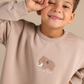 Boys' winter pajamas with a cute mammoth print