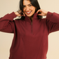 Enjoy winter outings in a soft women's set in dark colors