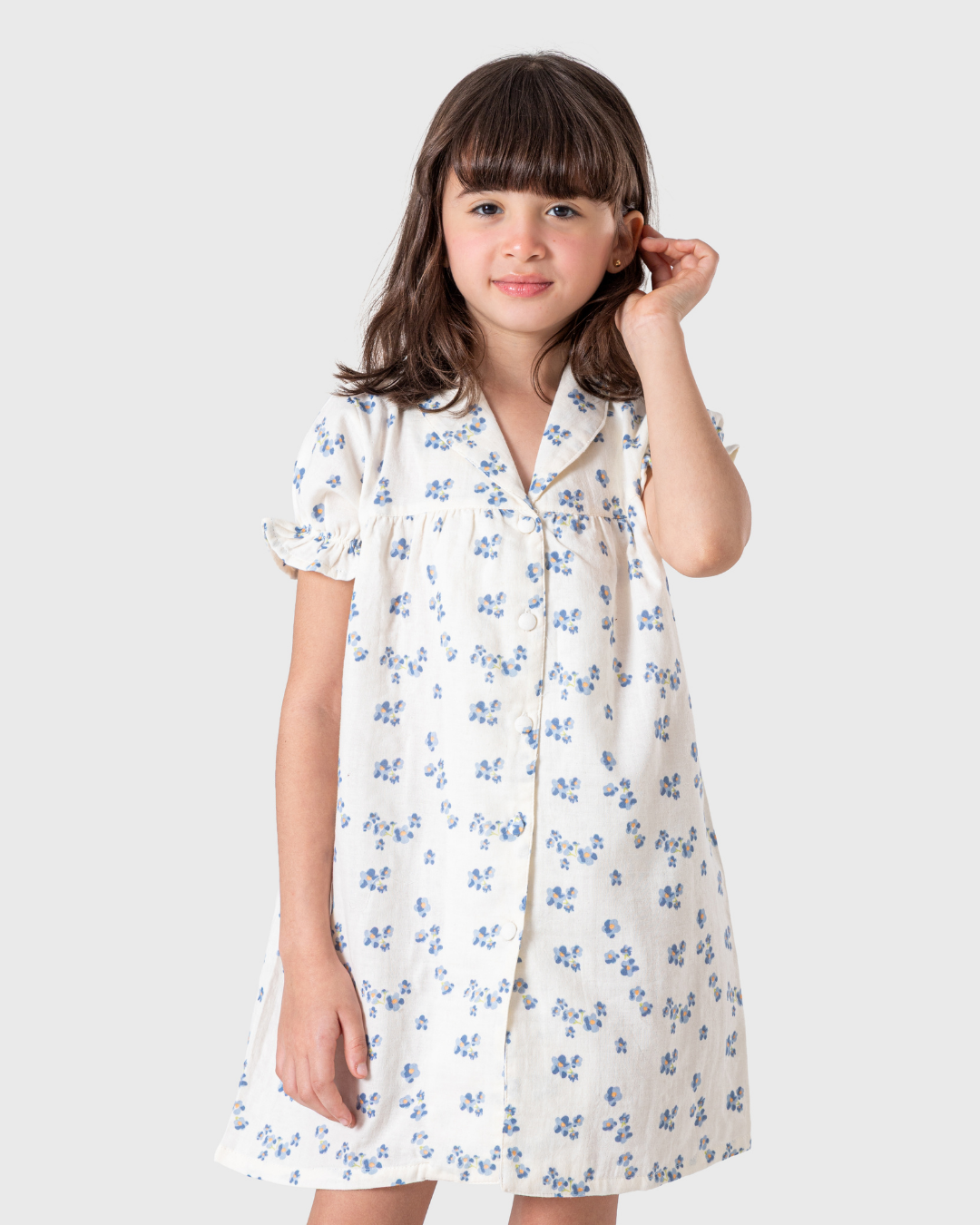 قميص نوم أنيق بألوان كريمية