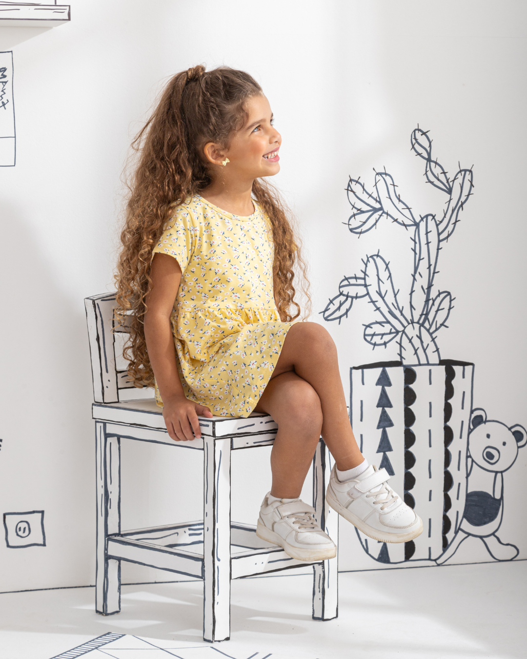 Floral dress Children's dress for girls printed with flowers