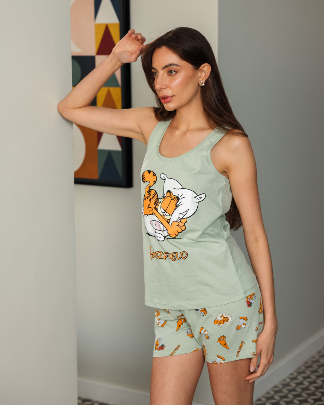 بيجاما حريمي كت و شورت جارفيلد