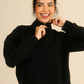 Enjoy winter outings in a soft women's set in dark colors
