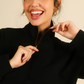 Enjoy winter outings in a soft women's set in dark colors