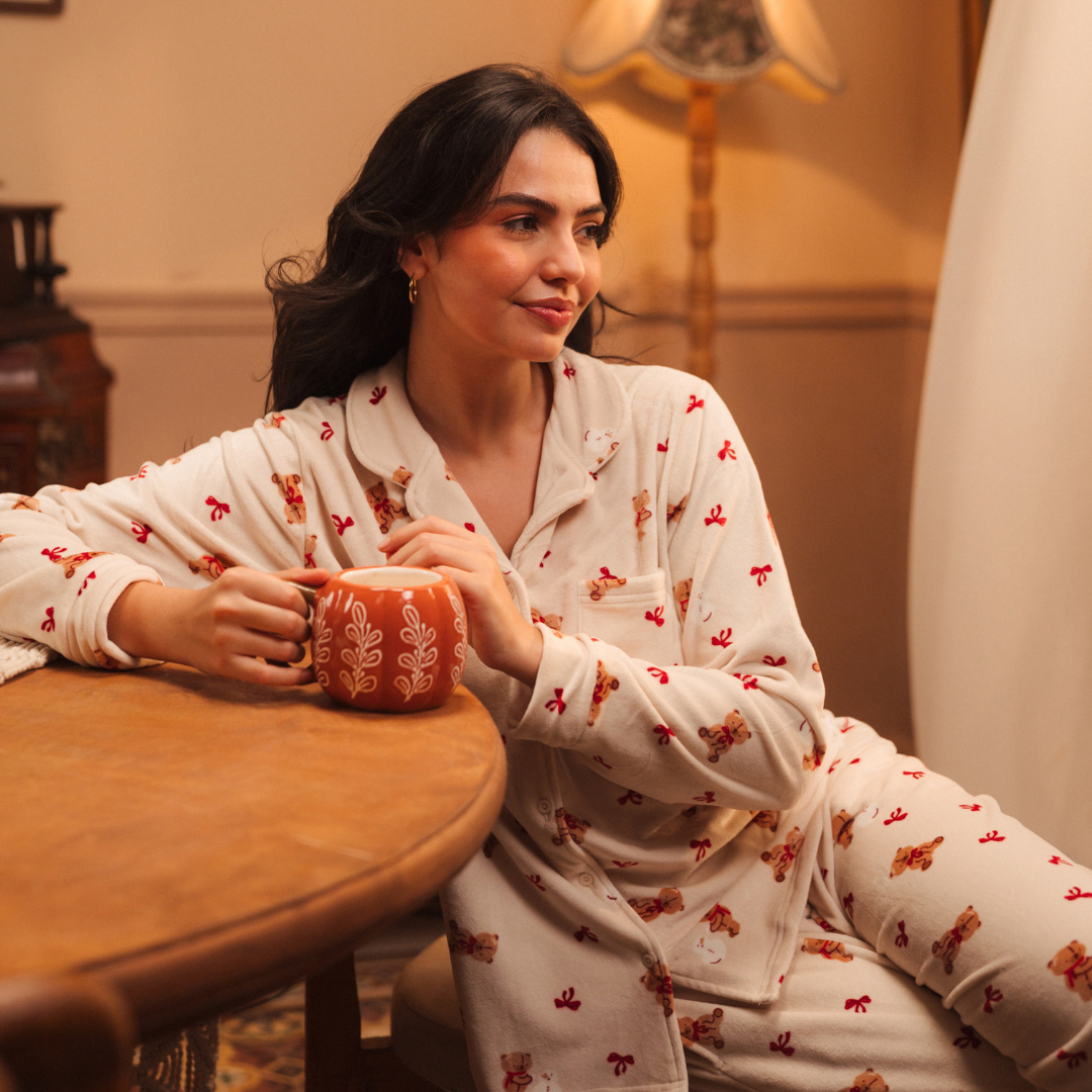 Teddy cute Classic women pajama