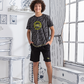 Summer vibes Junior boys' pajamas, half sleeves and cotton shorts