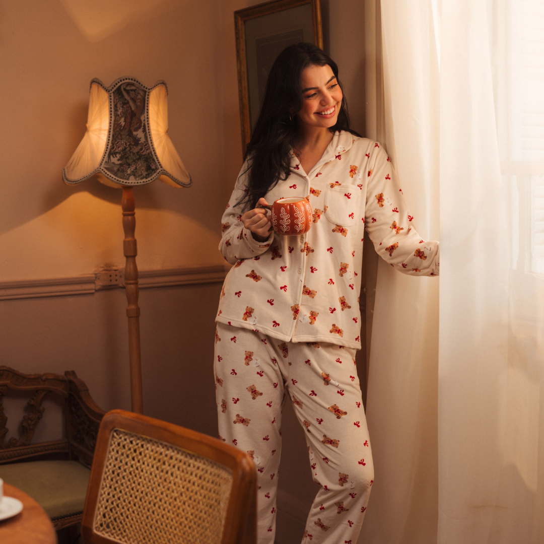 Teddy cute Classic women pajama
