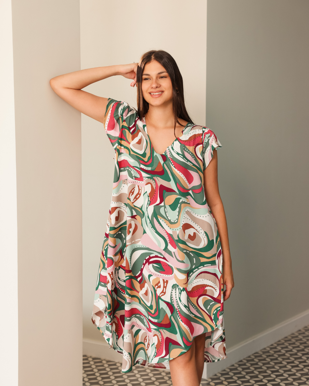 752 قميص فسكوز قصير