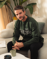 Tokyo بيجامة رجالي دوران كم اساور تطريز بجيب