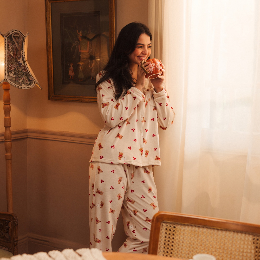 Teddy cute Classic women pajama