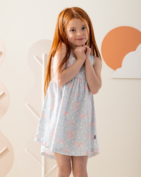 فستان حمالة قطن قوس قزح