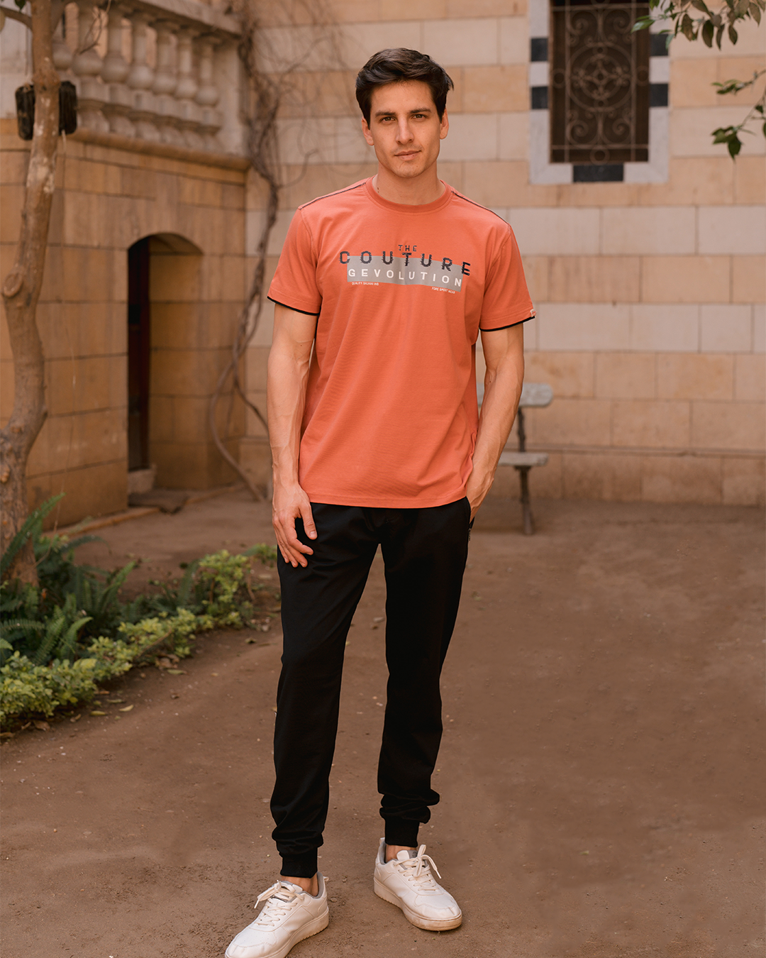 The couture GLV men's pajama t-shirt with a print on the chest
