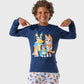Bluey Family Children's pajamas for boys, long sleeves, 100% cotton * Printed pants, 100% cotton
