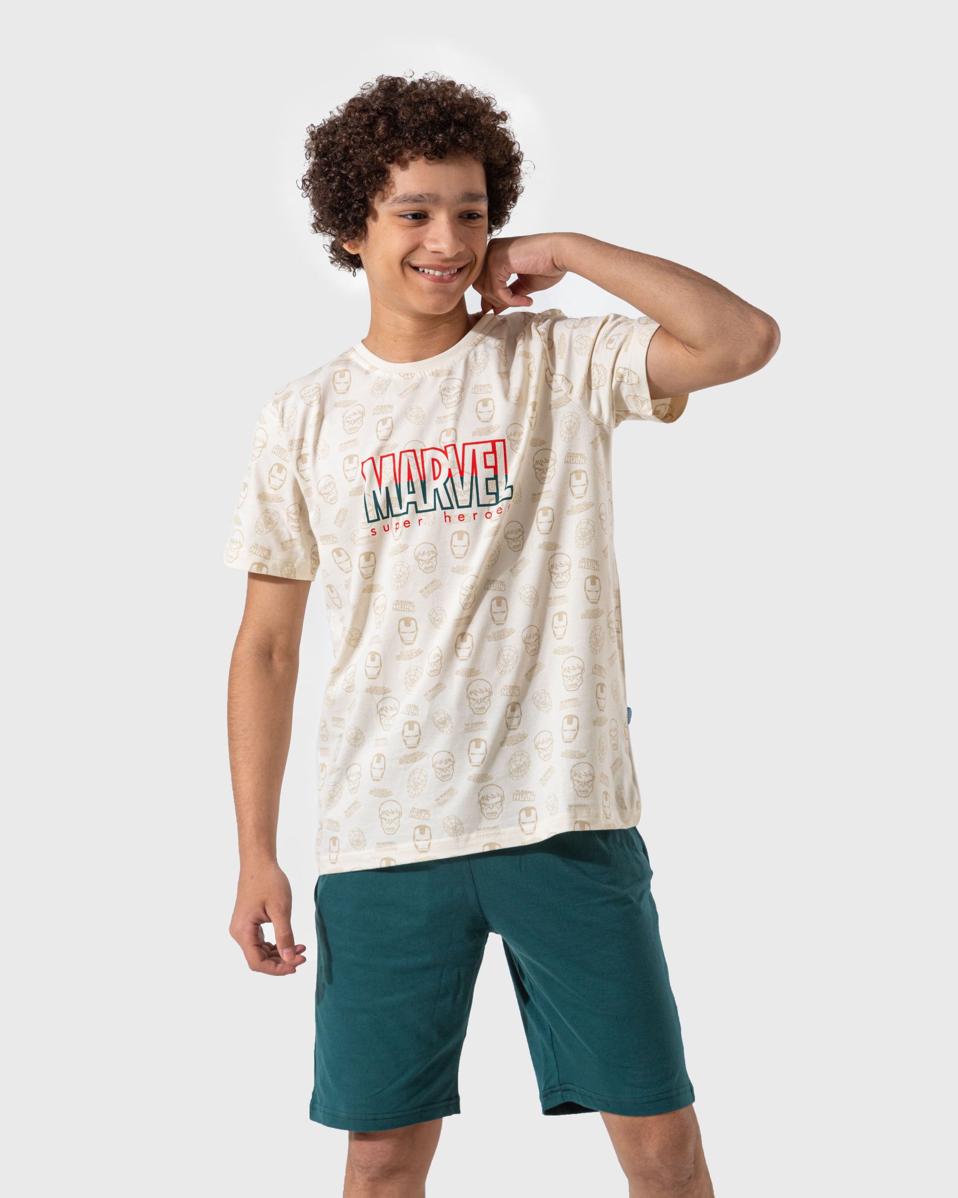 Marvel Super heroes بيجاما أولادي نُص كُم