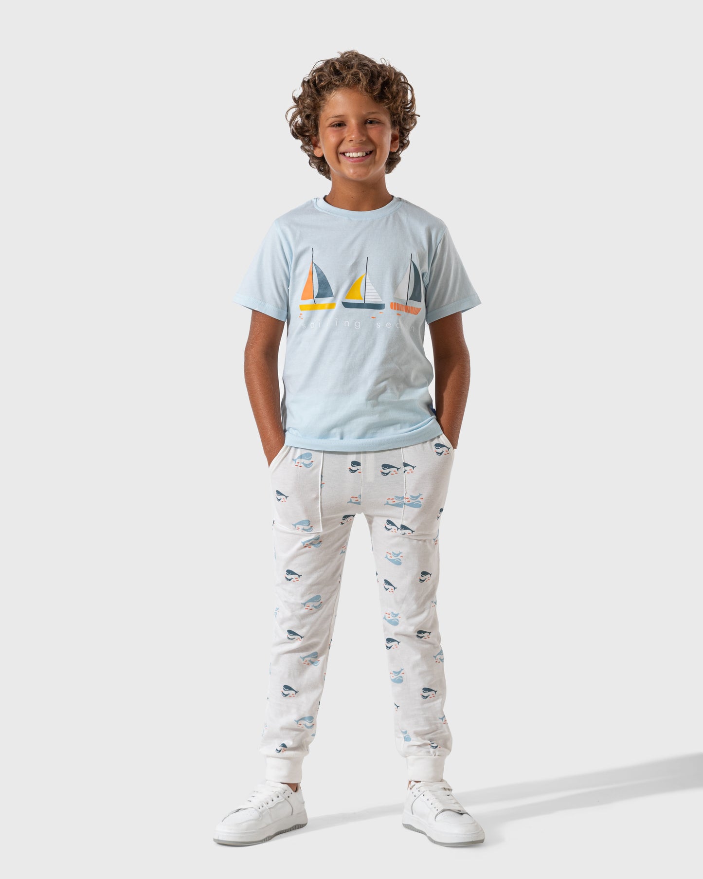 Sailing season My boys' half sleeve pajamas