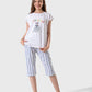 DisneyLand Girls' half-sleeved pajamas and long cotton shorts