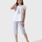 DisneyLand Girls' half-sleeved pajamas and long cotton shorts
