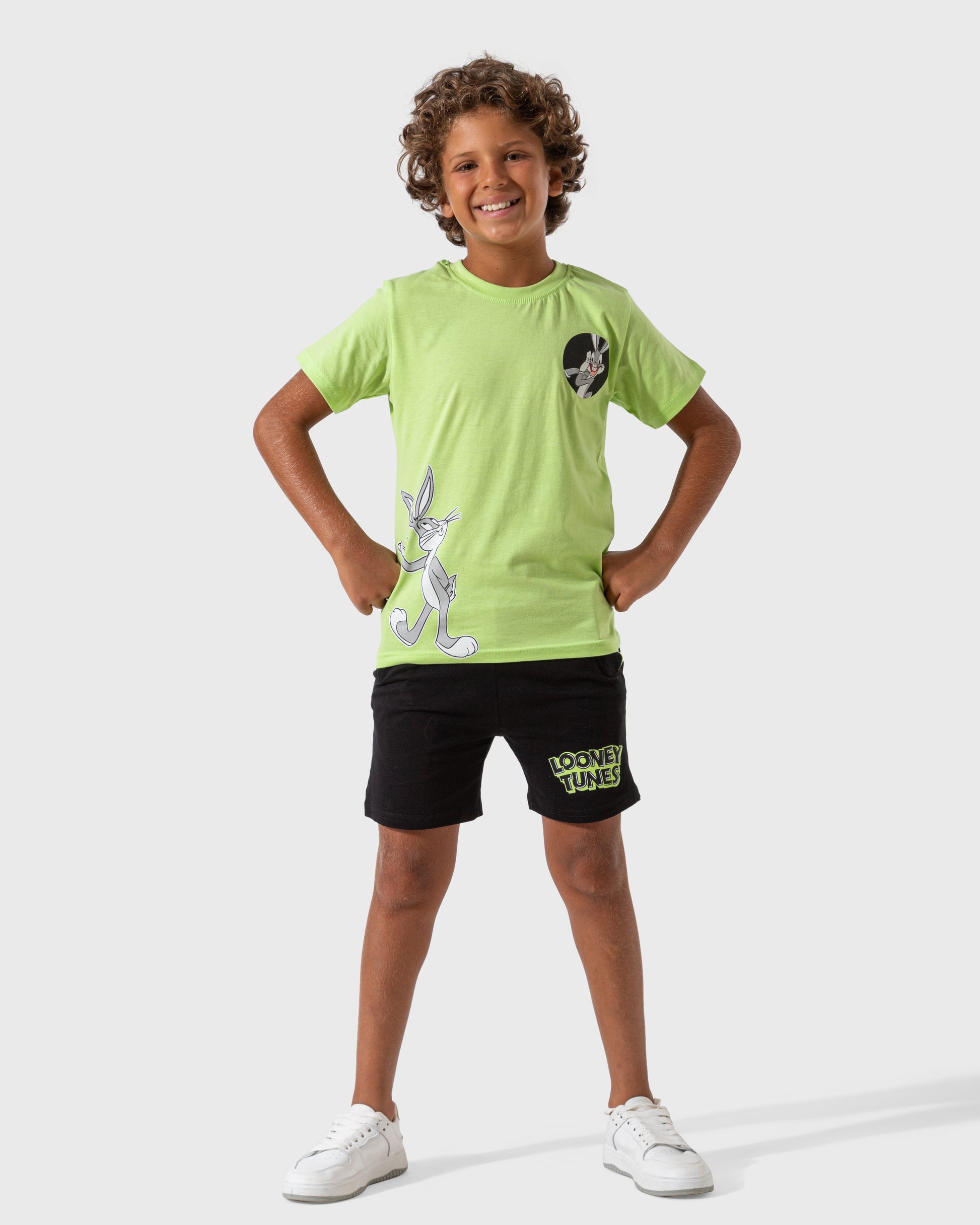 Bugs Bunny بيجاما اطفالي اولادي نص كم وشورت قطن