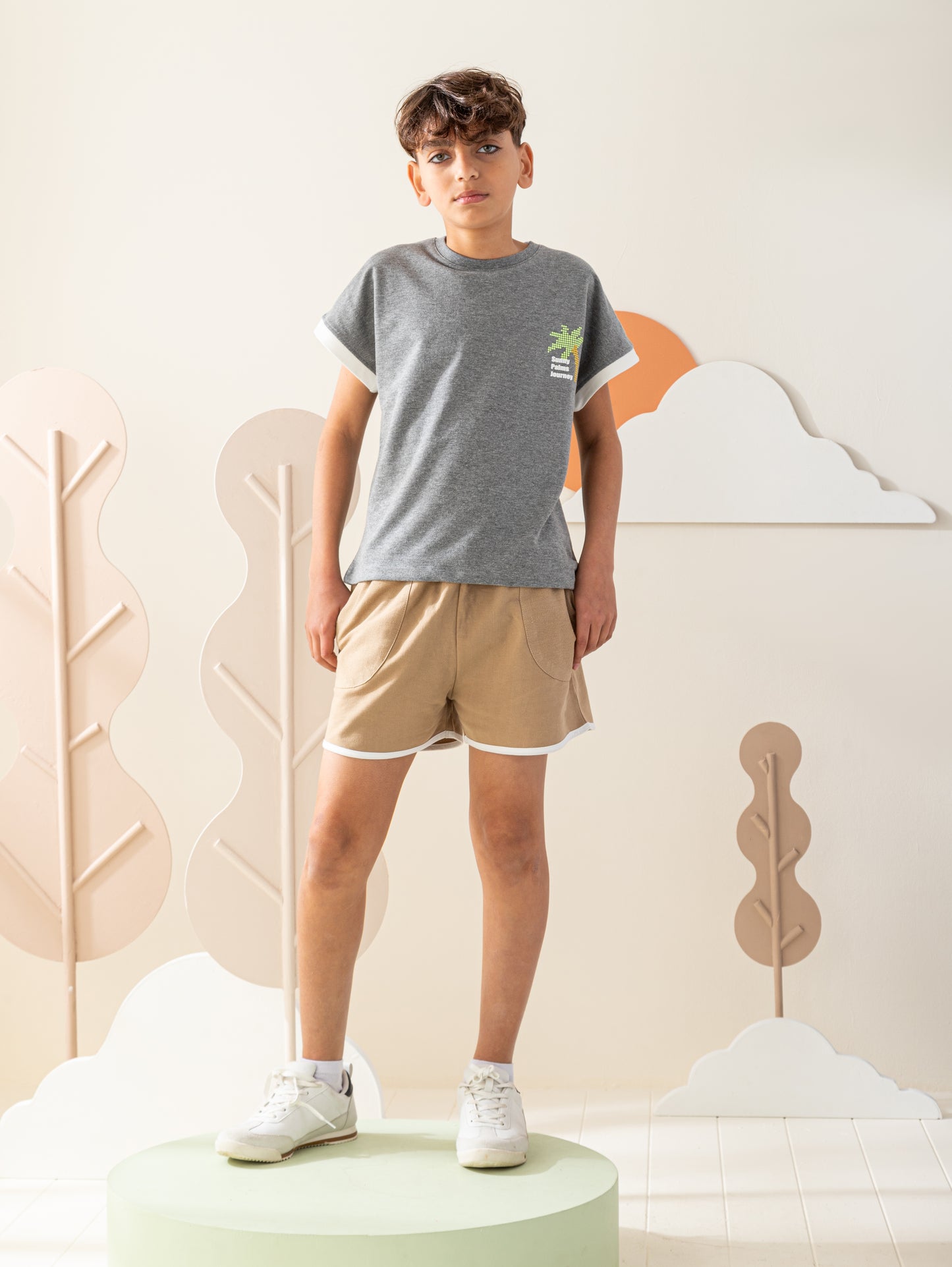 بيجاما شورت  سمر ميلتون طباعه نخل على التوب