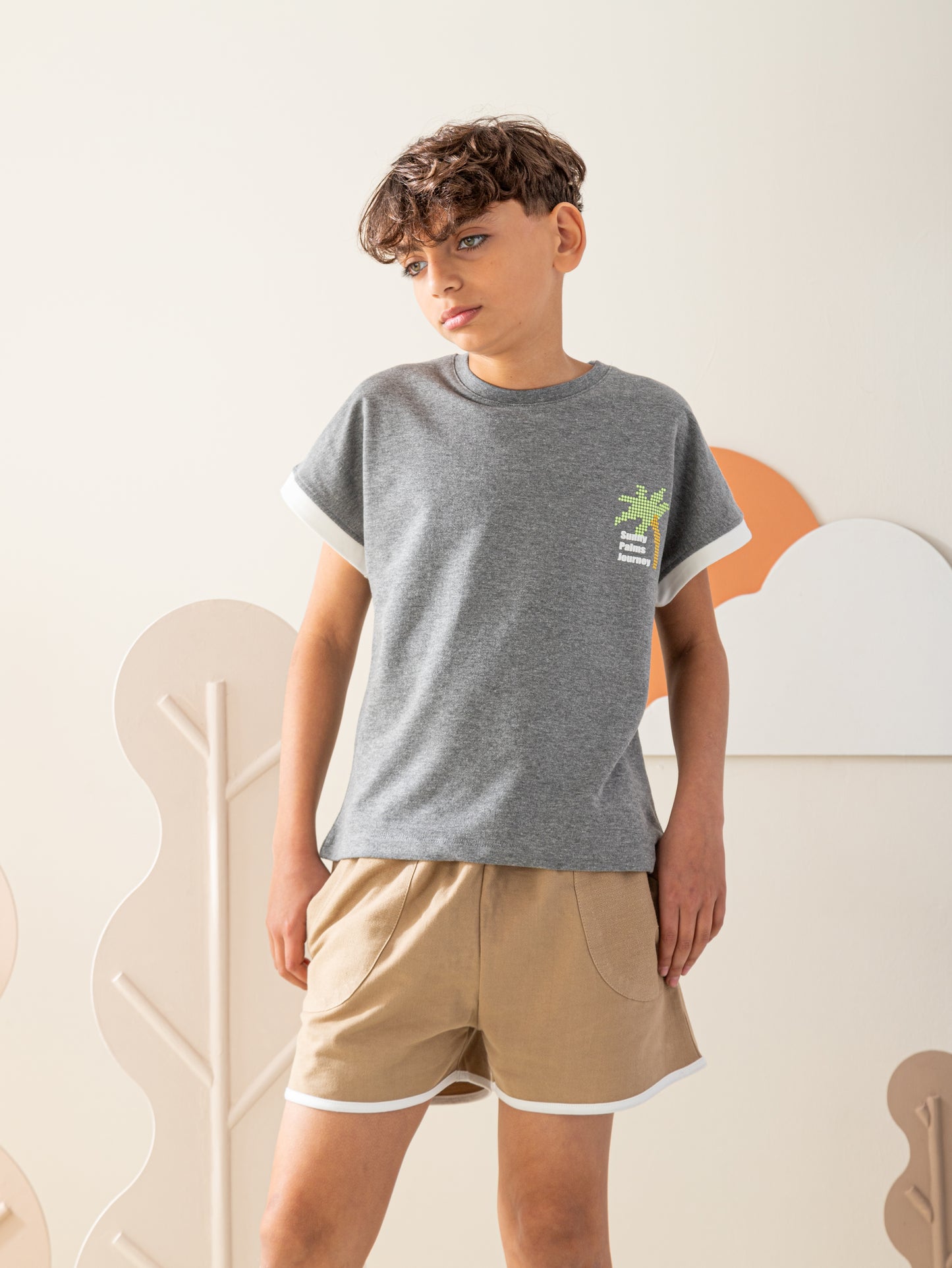 بيجاما شورت  سمر ميلتون طباعه نخل على التوب