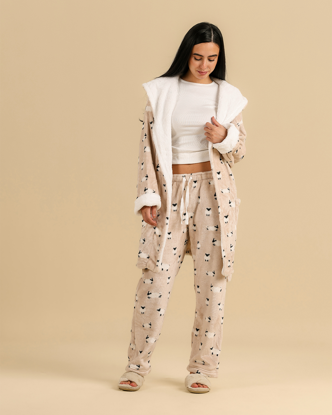 Funny Sheep Women Pant in Beige